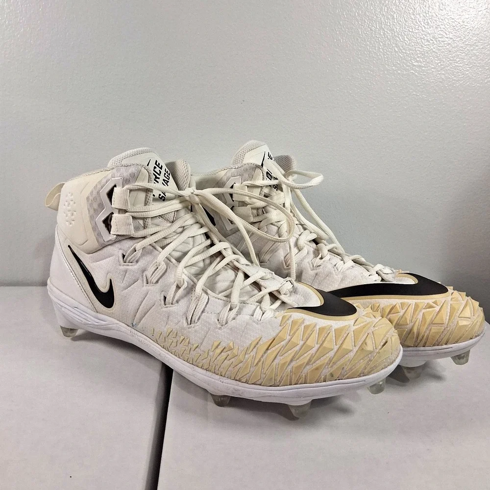 Men's‎ Nike Force Savage Pro TD Football White/black-White Us Size:13.5 preowned